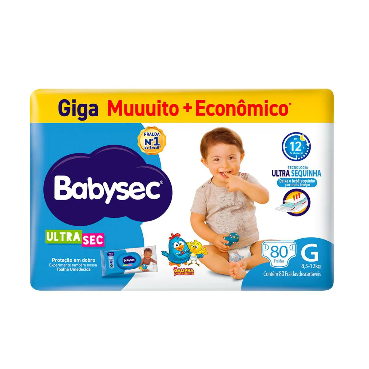 Babysec Ultrasec Galinha Pintadinha G · 80 unidades