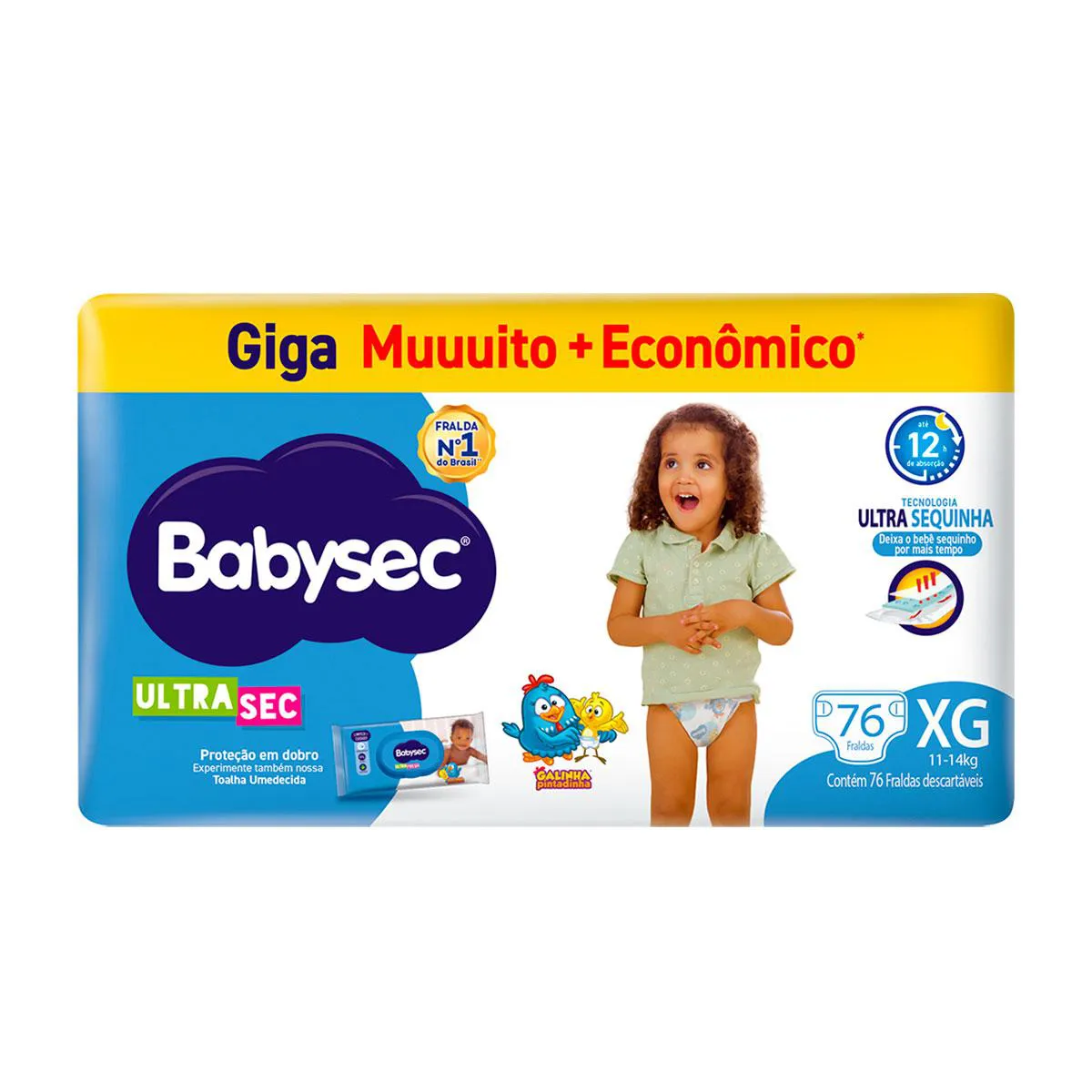 Babysec Ultrasec Galinha Pintadinha XG · 76 unidades