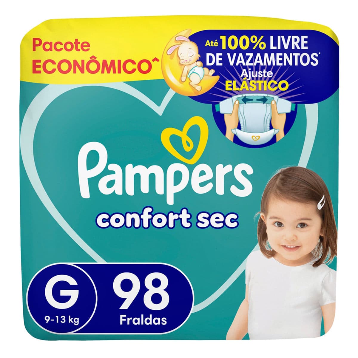 Pampers Confort Sec G · 98 unidades