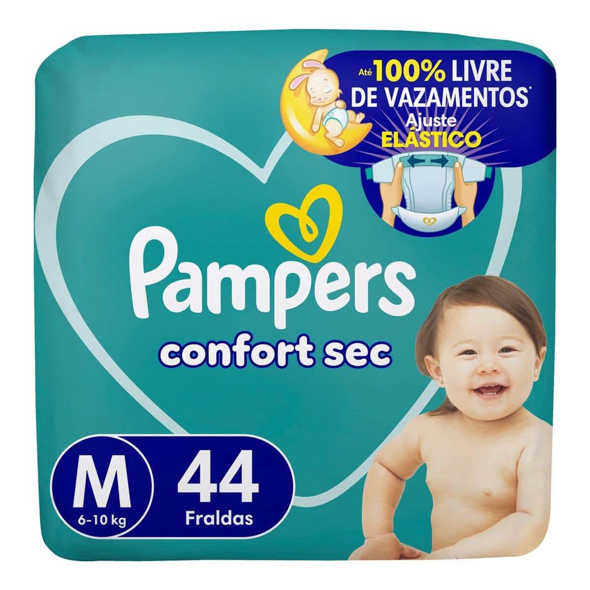 Pampers Confort Sec M · 44 unidades