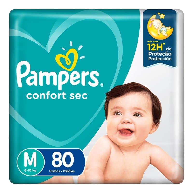 Pampers Confort Sec M · 80 unidades