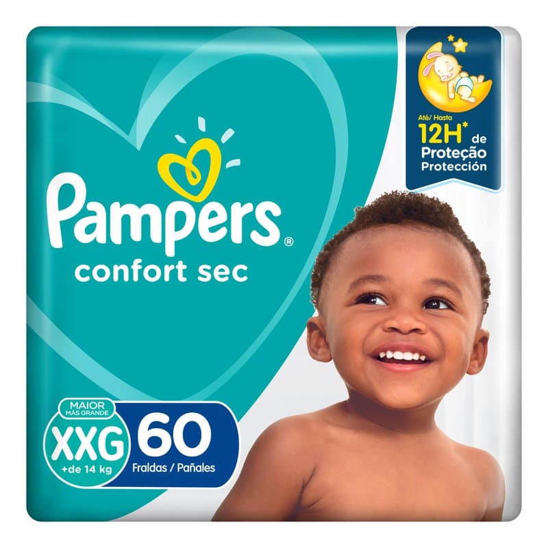 Pampers Confort Sec XXG · 60 unidades