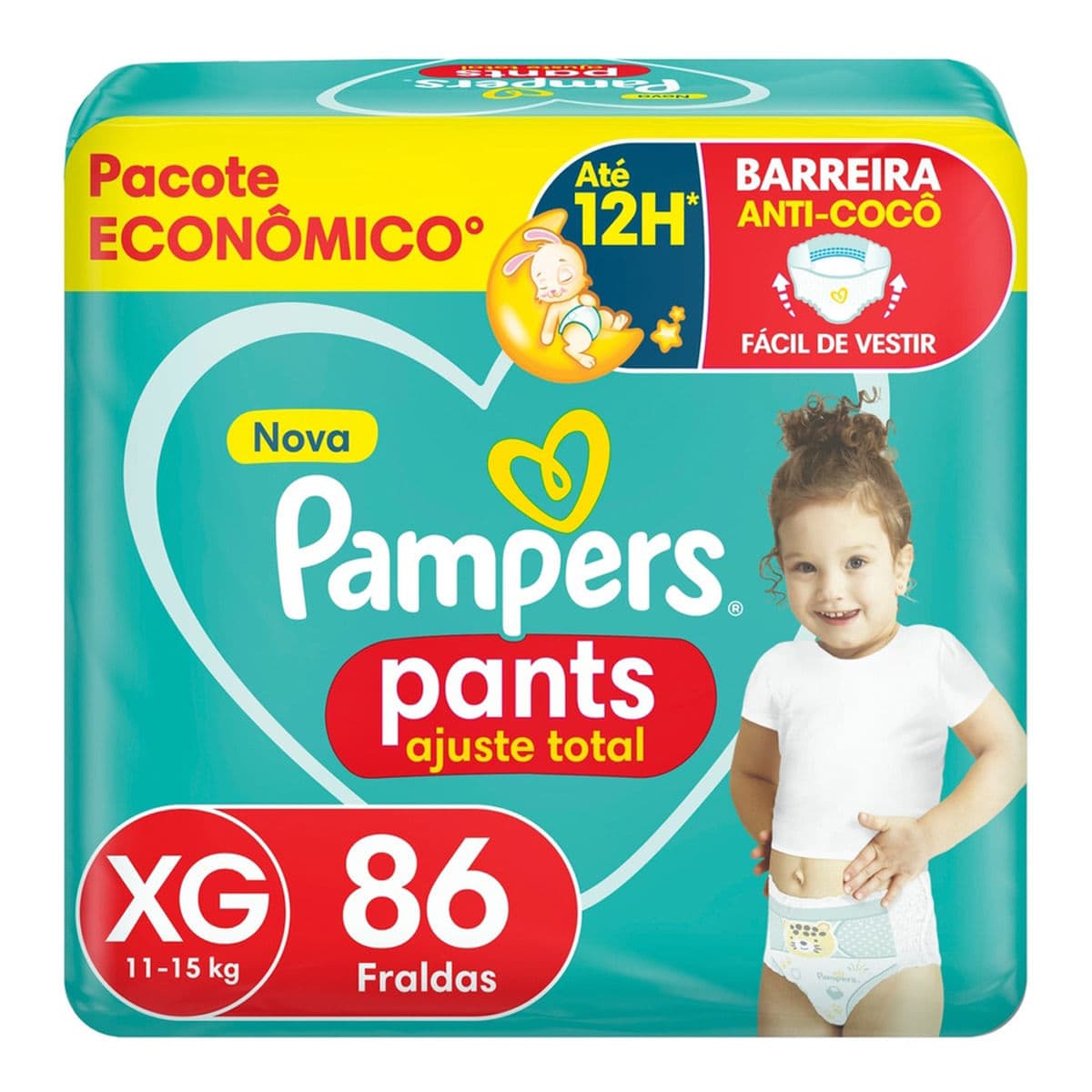 Pampers Pants Ajuste Total XG · 86 unidades