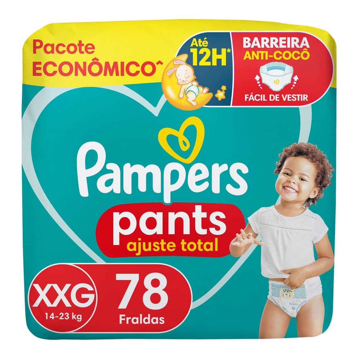 Pampers Pants Ajuste Total XXG · 78 unidades
