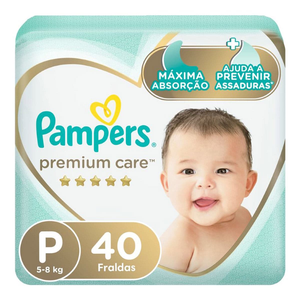 Pampers Premium Care P · 40 unidades
