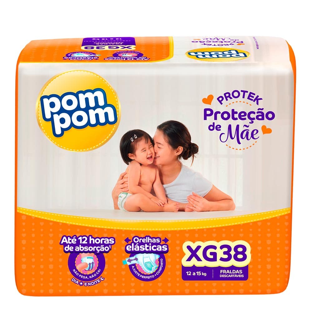 Pom Pom Protek Proteção de Mãe XG · 38 unidades