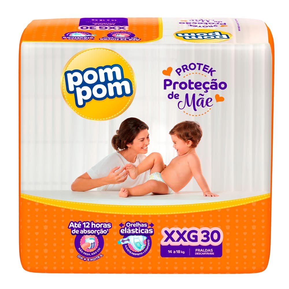 Pom Pom Protek Proteção de Mãe XXG · 30 unidades